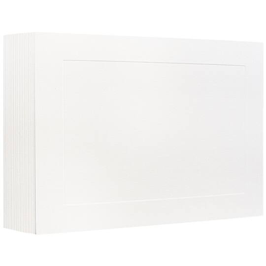 JAM Paper 5" x 6" White Panel Blank Flat Note Cards